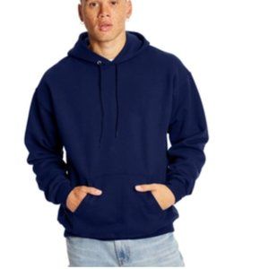 Hanes | Men's navy blue fleece pullover hoodie
